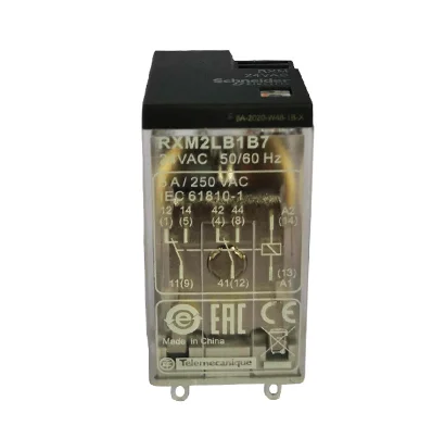 

10 pcs RXM2LB1B7 Miniature plug-in relay - Harmony RXM2L - 2 C/O - 24 V AC - 5 A - without LED