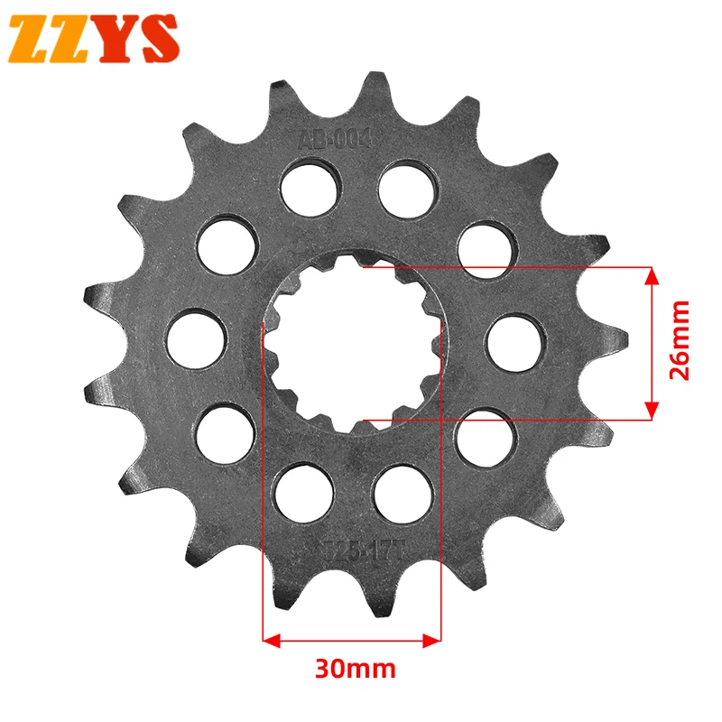 1pc 525 17T 18T 17 18 Tooth Front Sprocket Gear Staring Wheel Cam Pinion For Triumph 865 Bonneville Steve Mc Queen Edition 13-14