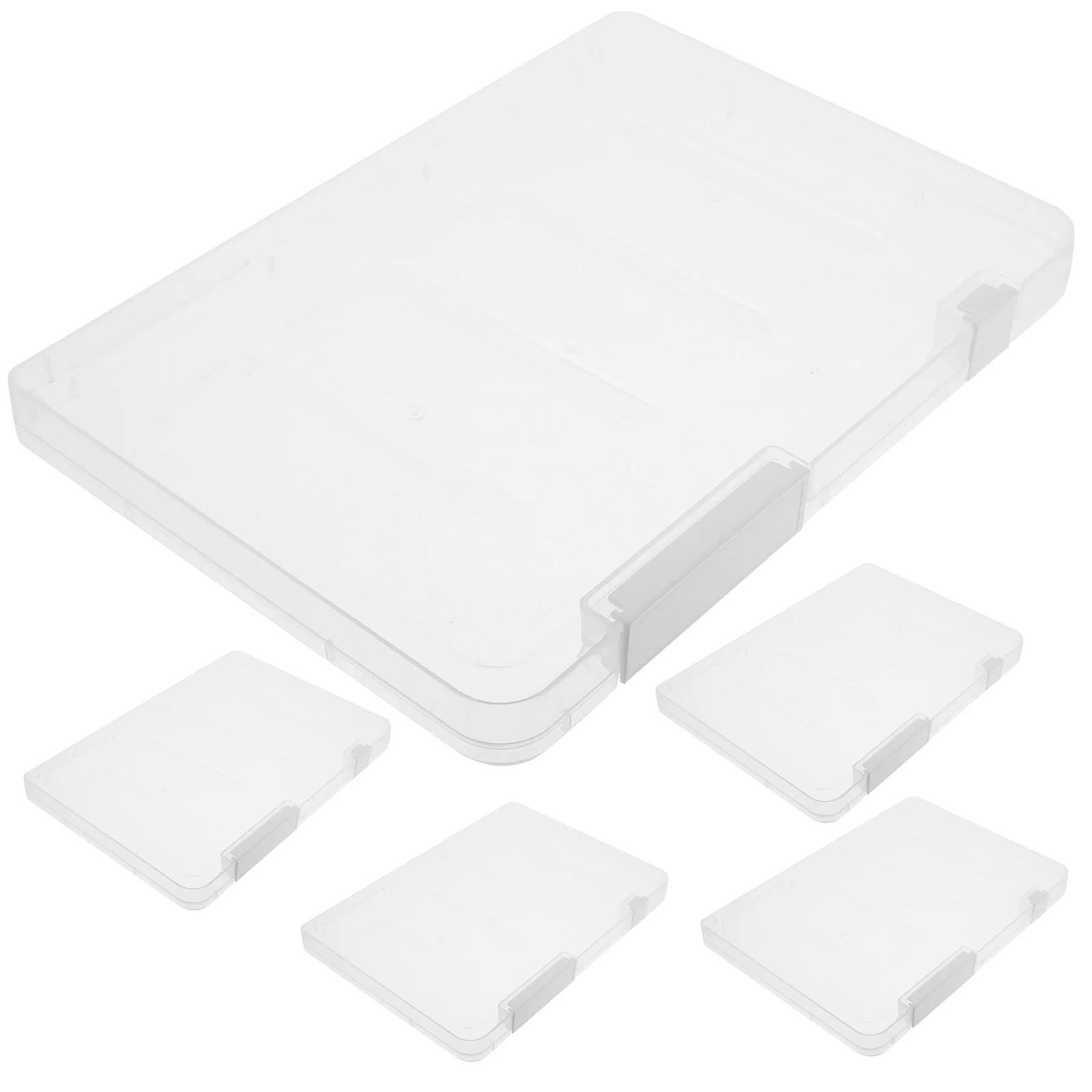 Caja de almacenamiento de 5 uds., capacidad de Material PP, tarjetas de juego, fotos, postales, organizador portátil, ligero, único, ocasión especial