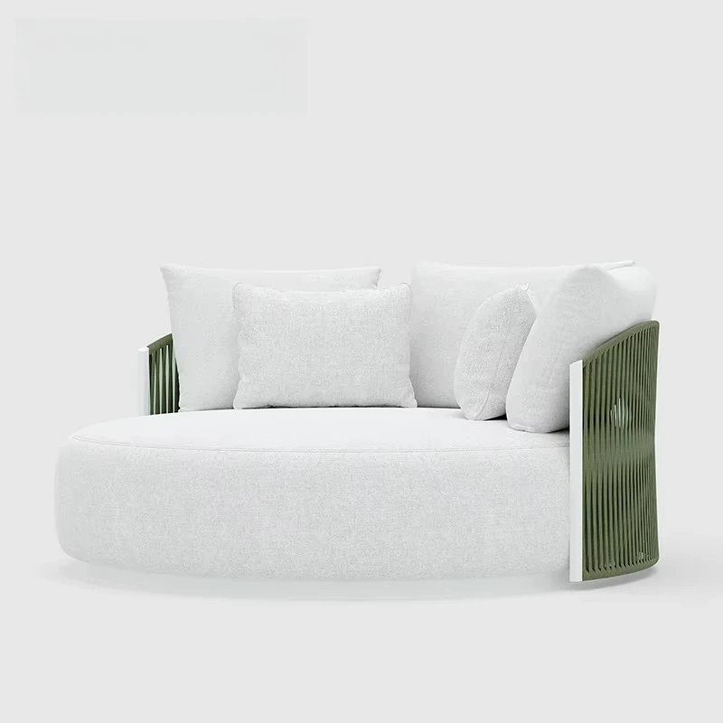 Deckchair Rope Lounge Bed Outdoor Furniture Sunbed Poolside Furniture Outdoor Sun Loungers Aluminum Daybed Metal Patio Furniture