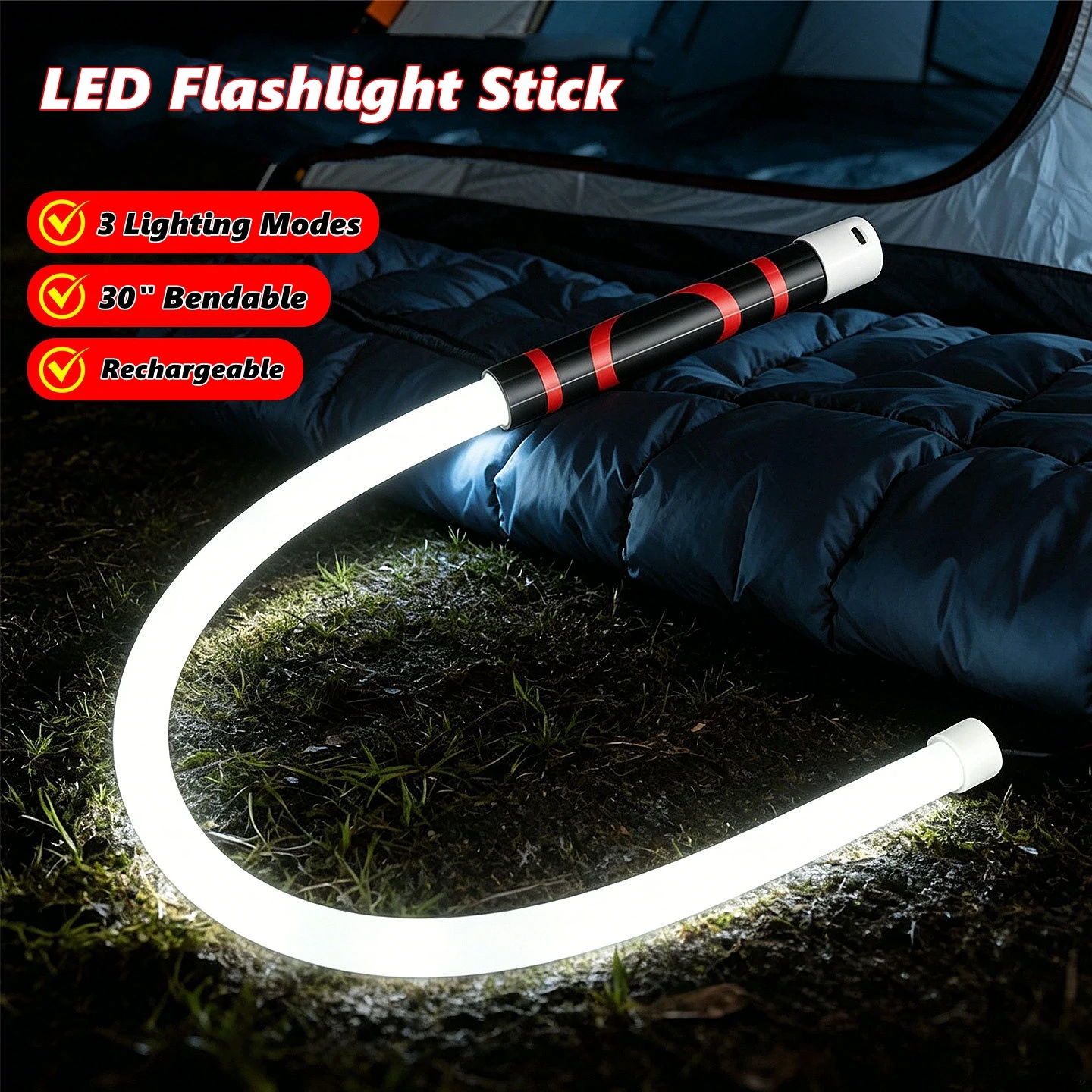 Bendable LED Flashlight Stick, Bendable LED Light, 30