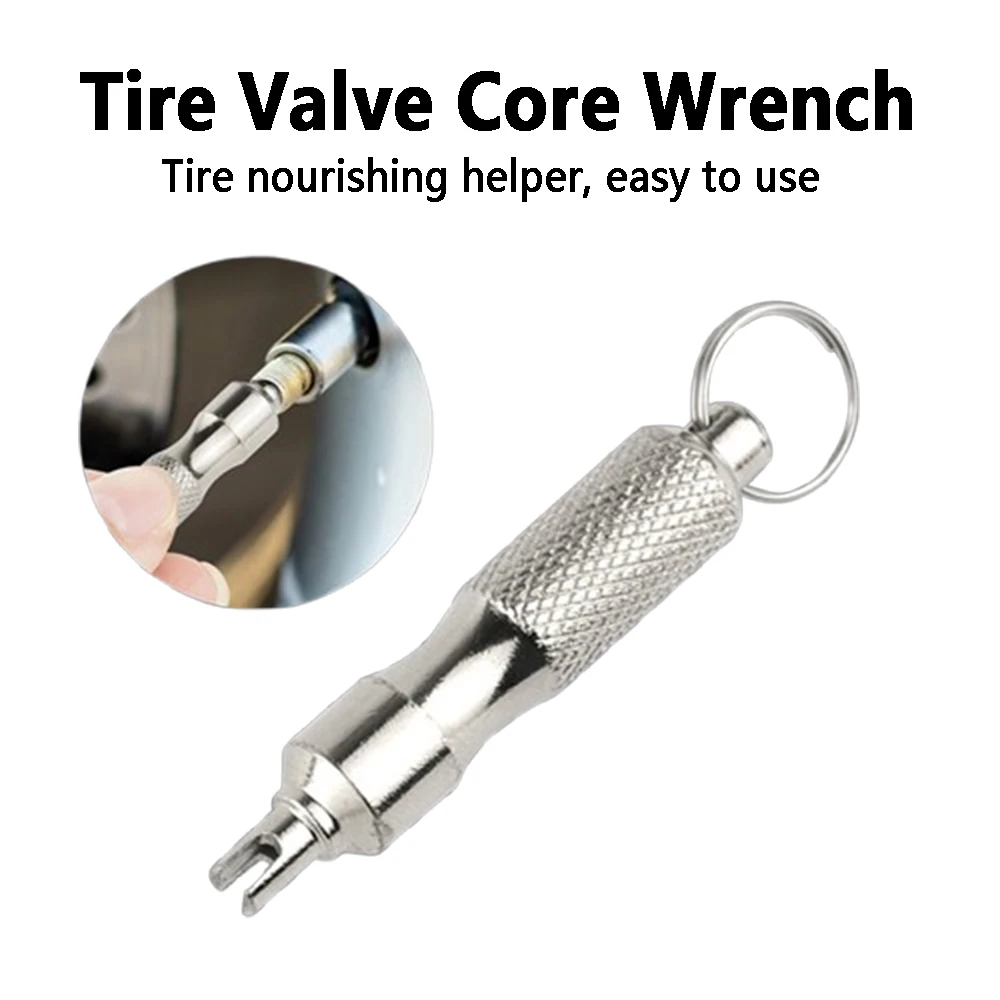

1Piece Valve Core Deflation Tool For Car Motor Tyre Installation Repair Deflating Screw Driver Tool Stainless Keychain Design