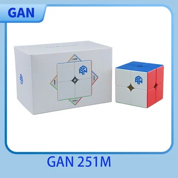 【JudyCube】GAN 251 M Pro 2x2 cubo de velocidad magnético cubo GAN profesional 251M rompecabezas de aire GAN 249 V2 juguetes para aliviar el estrés cubos Gan