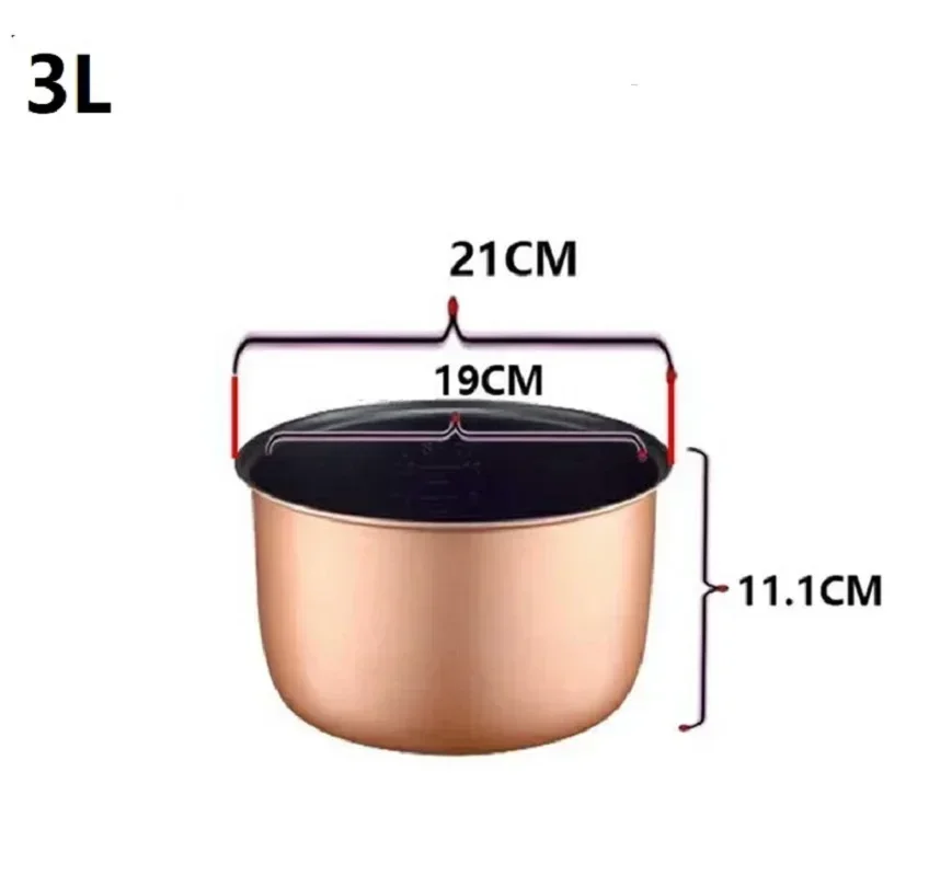 2L 3L 4L 5L  latest technology gold rice cooker pot aluminum alloy tank for intelligent rice cookers bowl tank