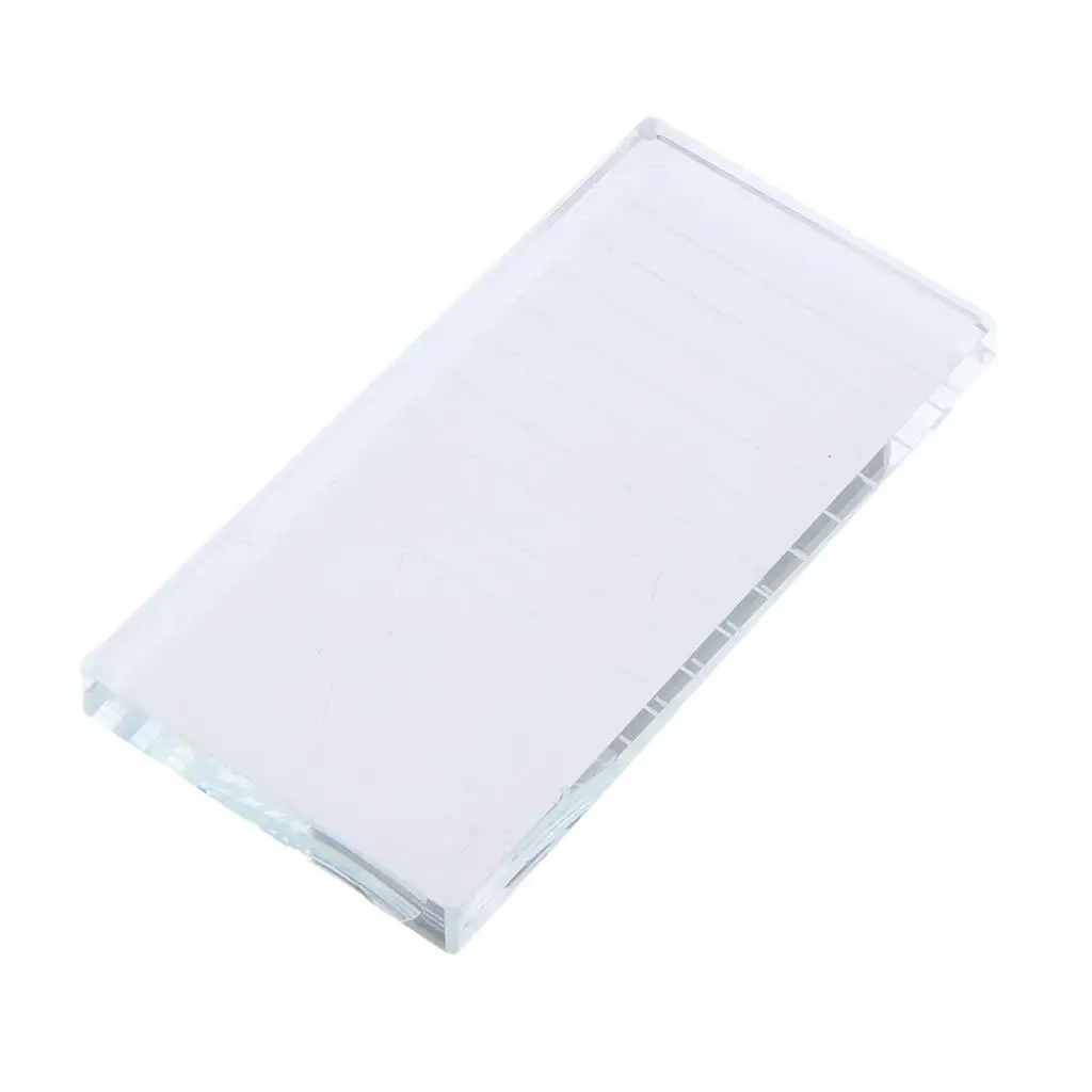 Eyelash Extension Pad Glass Material Glue Holder Lash Pallet Eyelash Supplies for Extensions