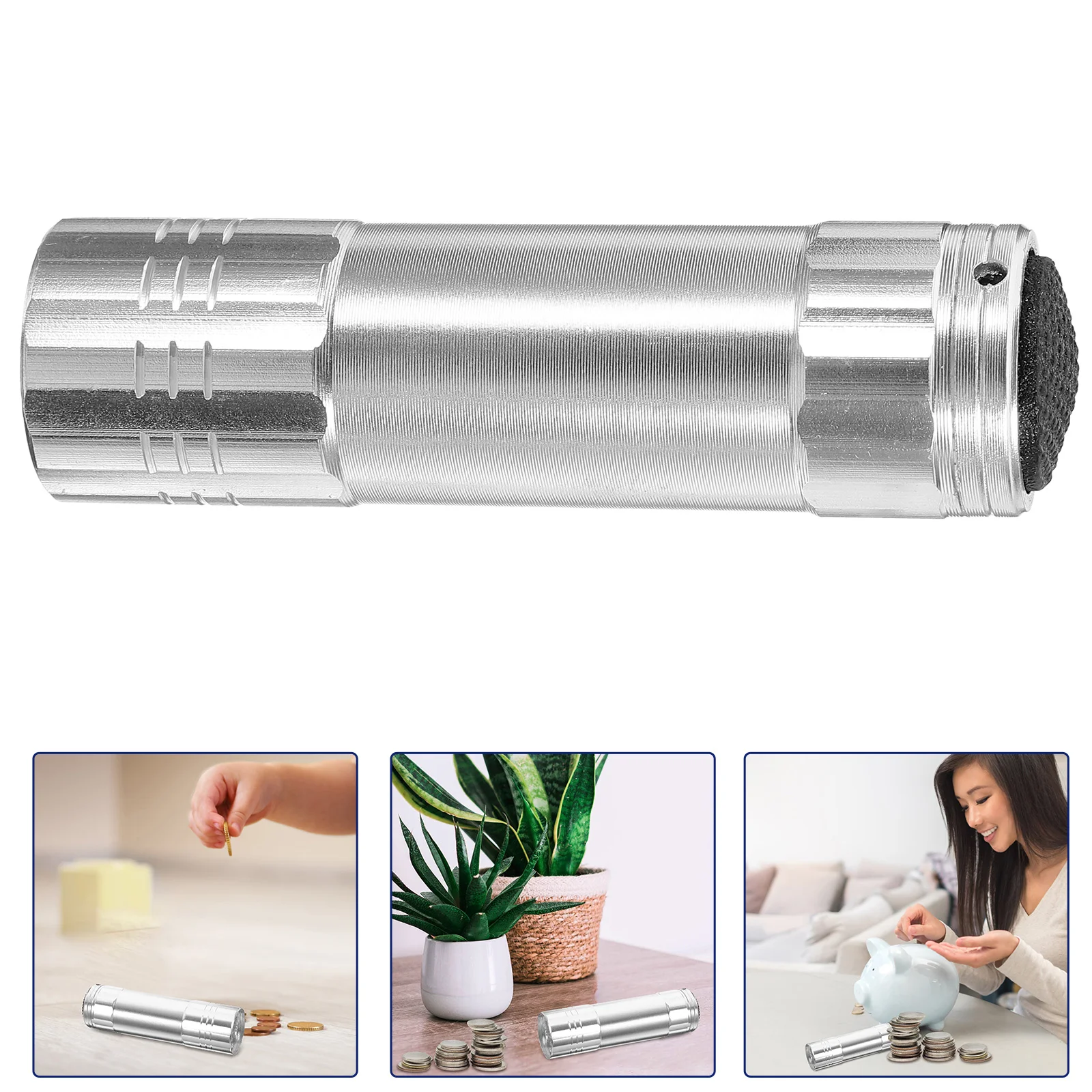 Flashlight Hiding Box Hidden Containers Rock Places for Valuables Hide Money Aluminum Alloy Secret Can