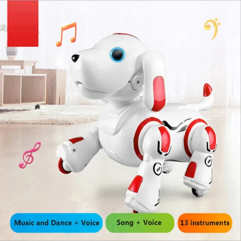 Chien télécommandé électronique coule programmable et intelligent, robot phtalRC robotique, chiot, jouets pour animaux de compagnie, cadeau de Noël pour enfants, 837