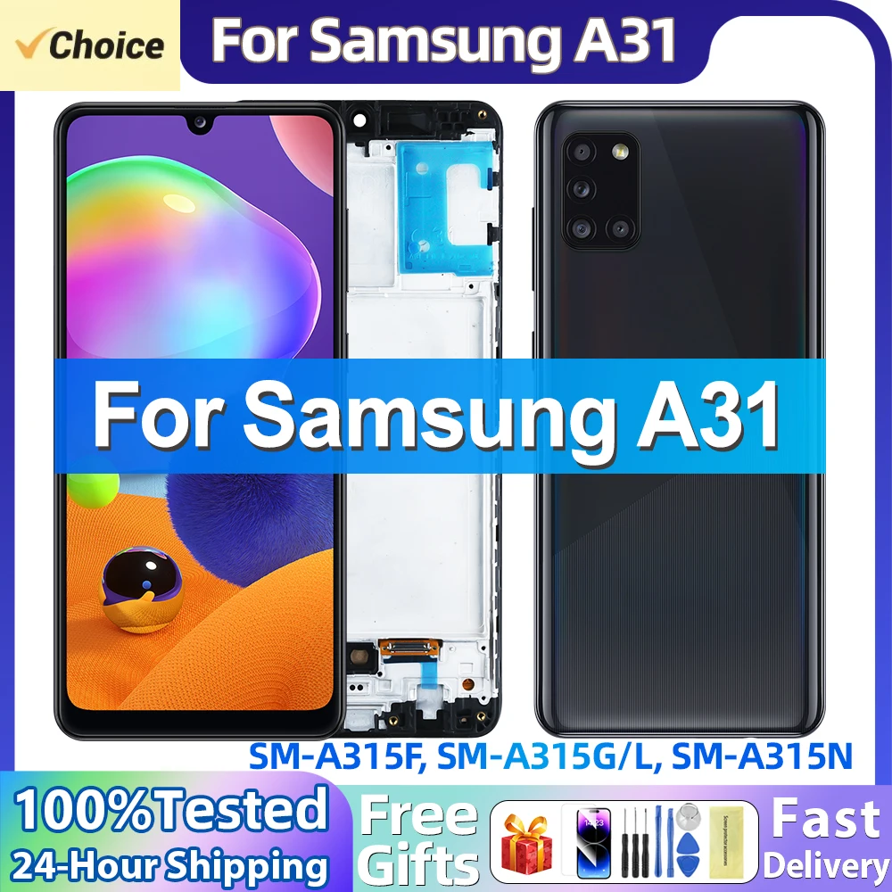 6.4\'\' AMOLED A315 for Samsung Galaxy A31 LCD Display Touch Screen Digitizer Assembly for Samsung A315F A315G A315N SM-A315F/DS