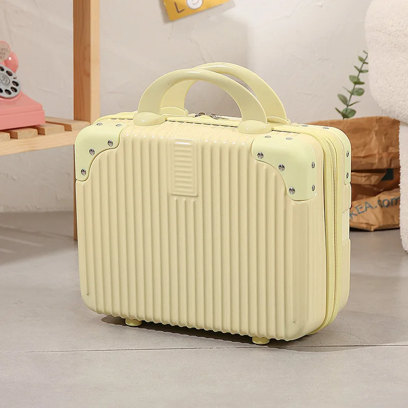 2026 New 14inch Makeup Case, Korean Cosmetic Box, Travel Organizer with Lock, Gift Bag, Carry On Trolley with Combination Lock