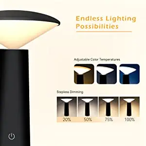 Led touch table lamp, usb recarregável, sem fio, novidade, para estudantes, estudo, mesa, luz noturna nórdico