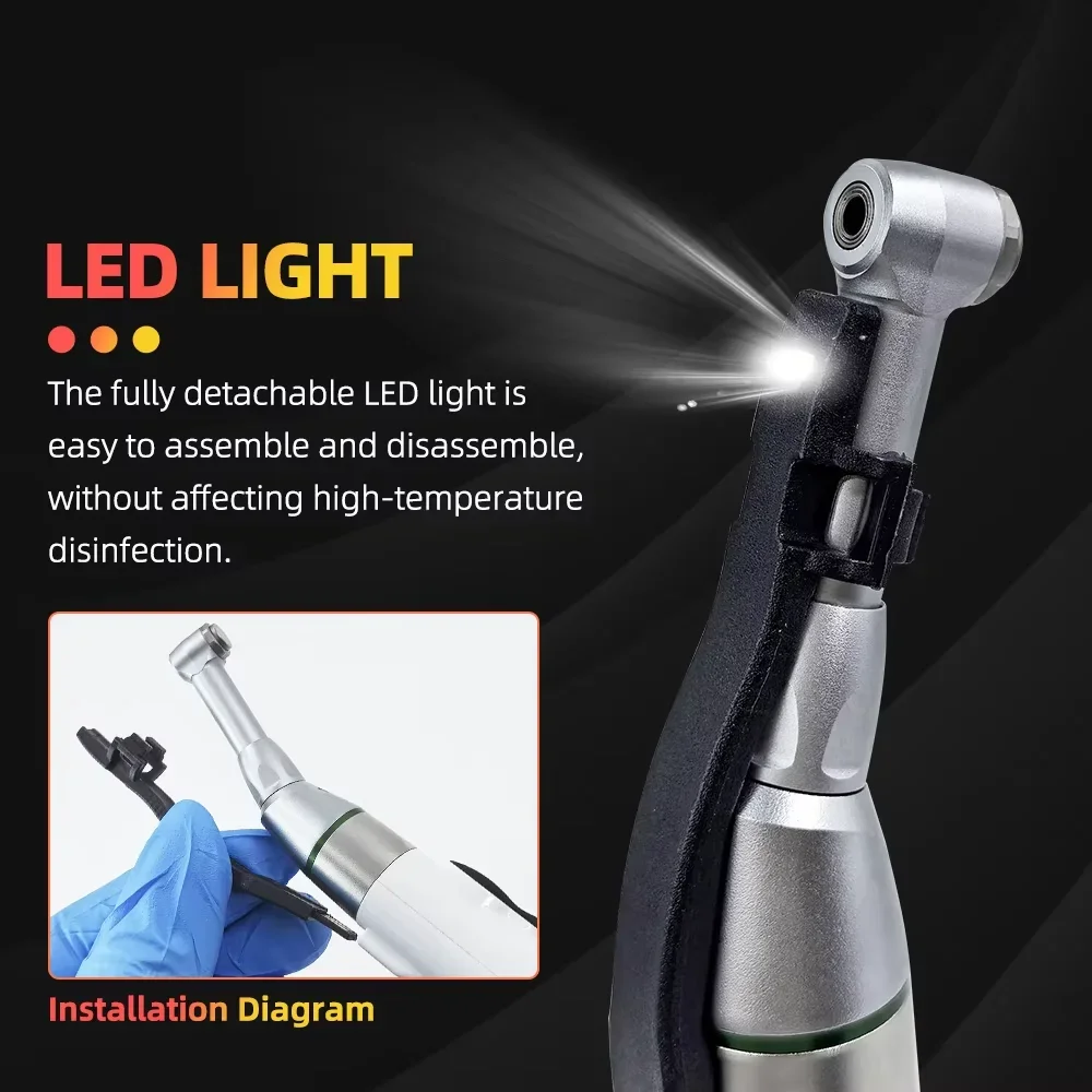 den tal Endo Motor Cordless LED 16:1 Contra Angle With Reduction Head Low Speed Handpiece den tistry  Endodoncia Treatment