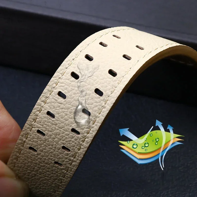 Genuine Leather jazz Watch strap For Hamilton Khaki aviation H77616533 H70615733 field Men's WatchBand  Military Style