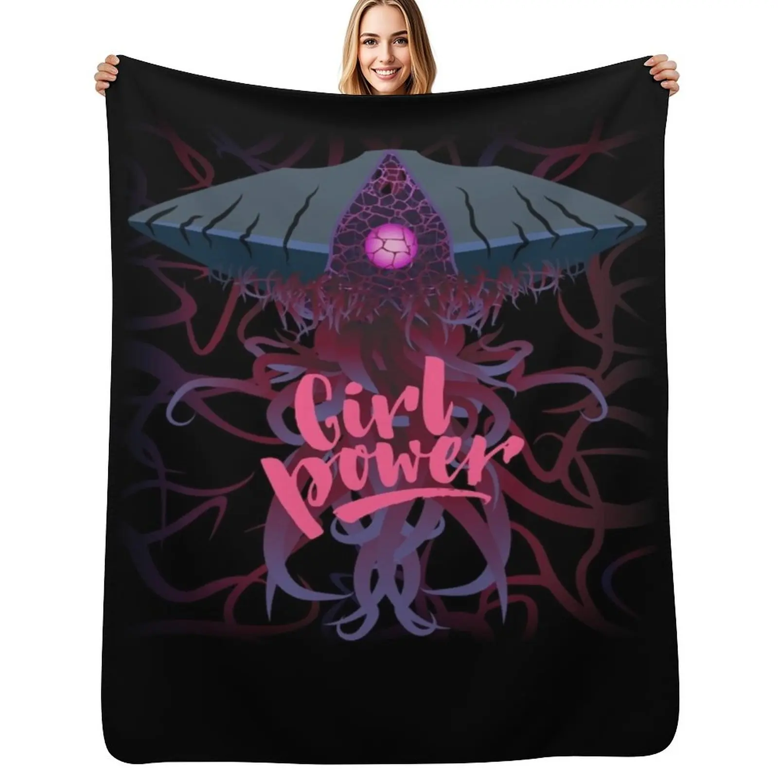 

Emrakul Girl Power Throw Blanket Cozy Warm Blanket for Bed Room Decor