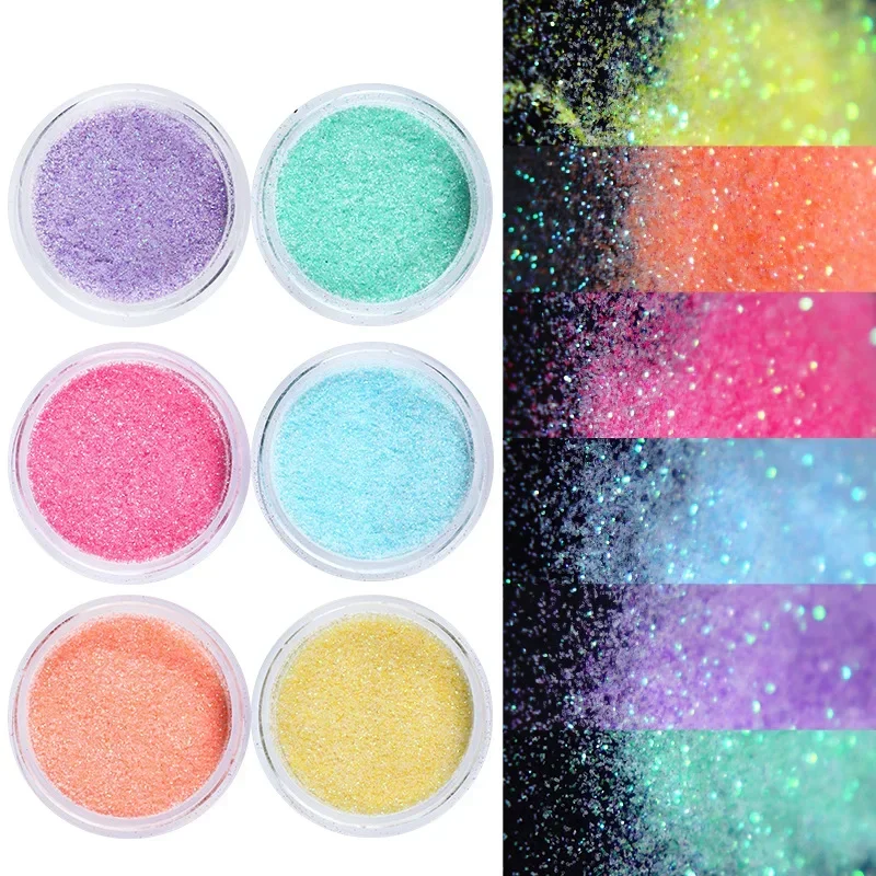 10Ml/Fles Glitter Snoep Suikerpoeder Acryl Snijwerk Poeder 3d Sculptuur Poeder Manicure Nagel Carving Poeder