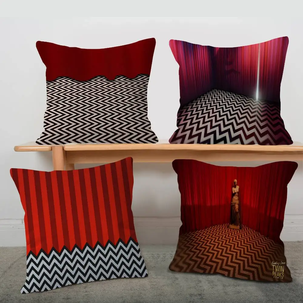 Mystery TV T-Twin P-Peaks Office Cushion Pillowcase Car Cushion Cover45X45CM Lumbar Pillowcase Sofa Pillowcover