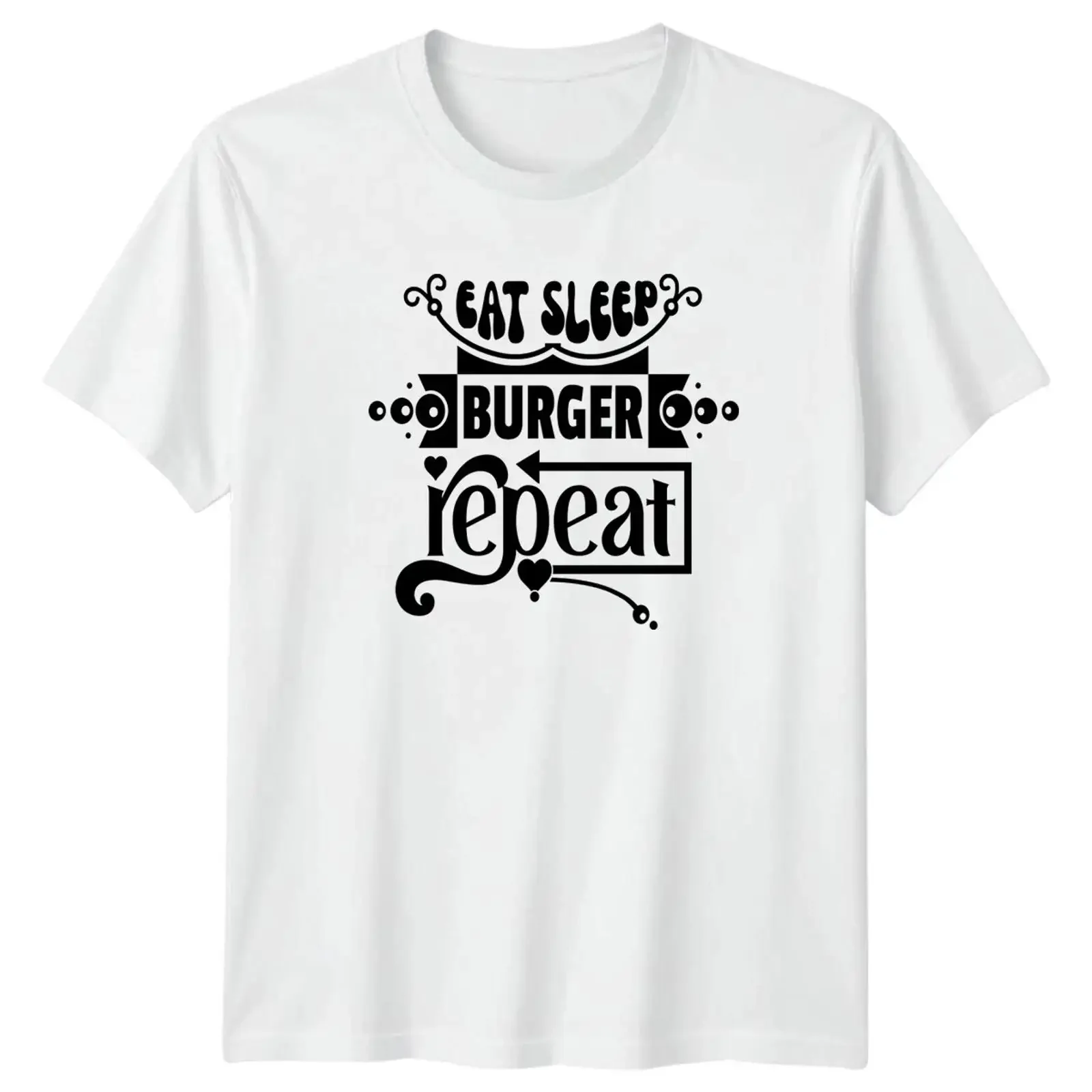 Eat Sleep Burger Repeat T Shirt Enthusiast Essen Geburtstag Geschenk vintage Washed Stretched Stylish Slightly