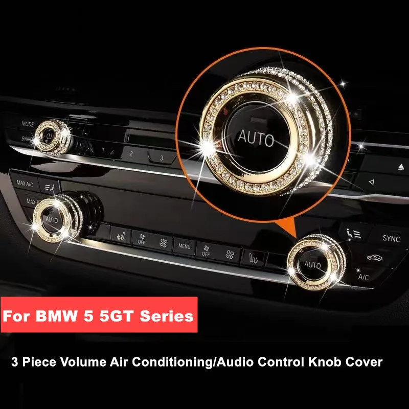 بلينغ حجم داخلي تكييف الهواء/مقبض التحكم الصوتي غطاء الكسوة لسيارات BMW 5 6 7 Series X3 X4 X5 X6 G31 F13 G12 G01 F15 F16