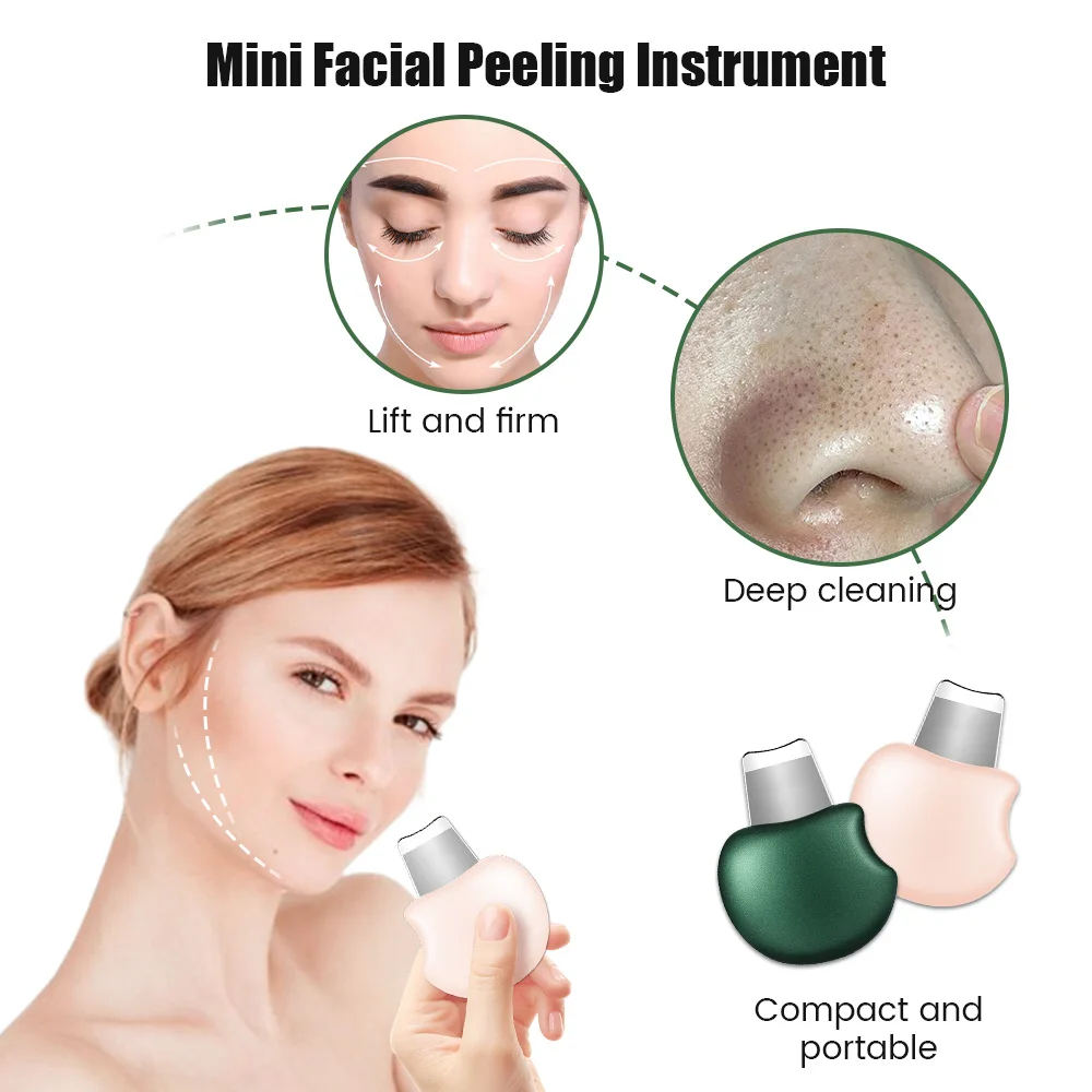 Manual Skin Scrubber Peeling Blackhead Remover Deep Face Cleaning Ance Pore Cleaner Facial Shovel Face Lifting Massager Beauty