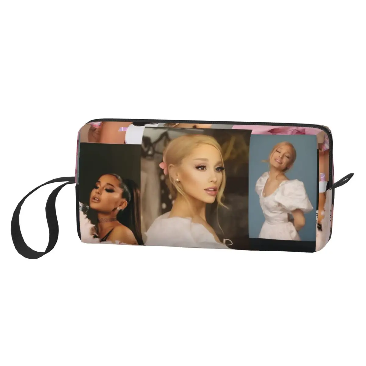 Custom Ariana Grande Large Makeup Bag Zipper Pouch Travel Cosmetic Bags Portable Toiletry Bag for Unisex