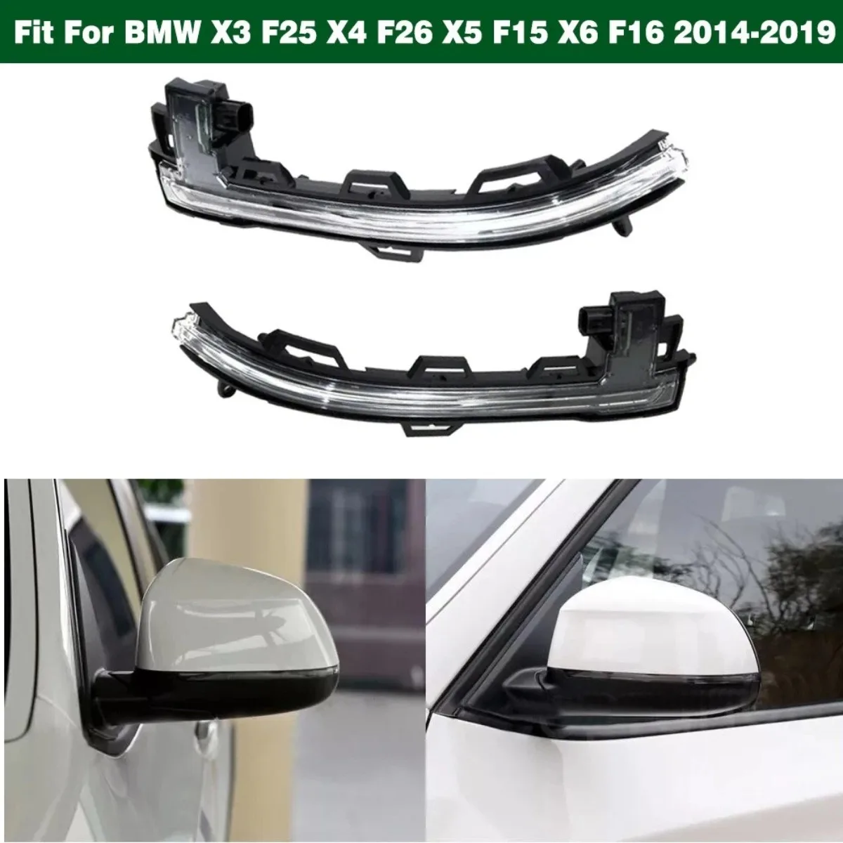 LH/RH Car Side Rear Mirror Turn Signal Light Lamp Lens 63137291217 63137291218 For BMW X3 F25 X4 F26 X5 F15 M F85 X6 F16 M F86