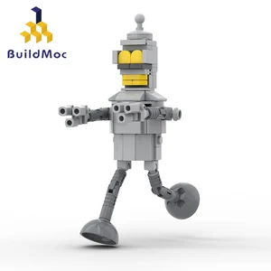 Buildmoc-Boco MOC Construction Blocks cho trẻ em, Robot Bender, Hình hành động, tàu hành tinh hành tinh, bộ dụng cụ xây dựng, đồ chơi trẻ em, quà tặng, Futuramaeds 10 Đồ chơi Futurama bán hàng chính - 3