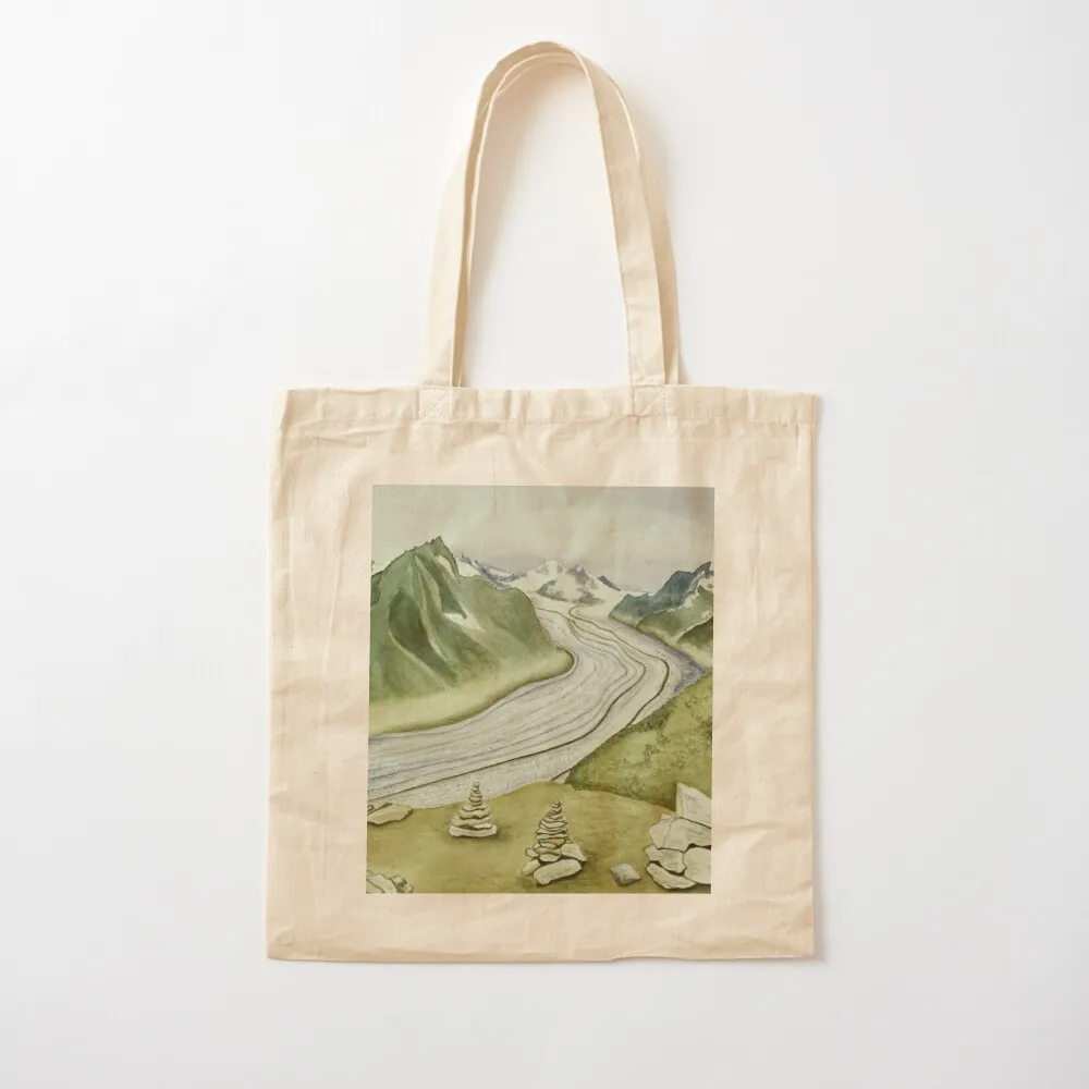 

The Aletsch Glacier, Eggishorn, Swiss Alps Tote Bag Women's tote bag Canvas shoulder bag shopper woman Canvas Tote