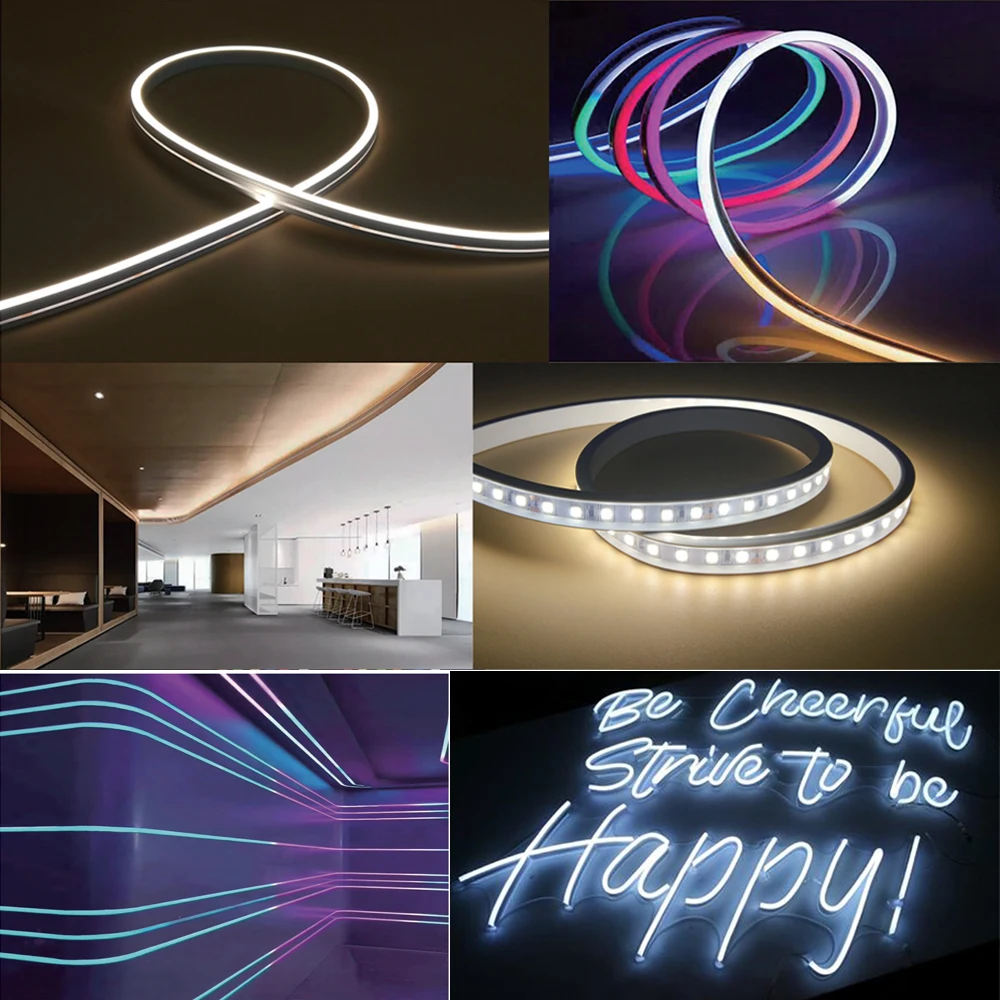 LED Silicone Tube Flexible Neon Soft Lights For SK6812 WS2812B WS2811 DIY Christmas Holiday Decoration Strip Light Tape Rope