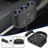 Car Mounted Cigarette Lighter One To Three Truck Converter High-Power Splitter One To Three PD Charger Fast Charging