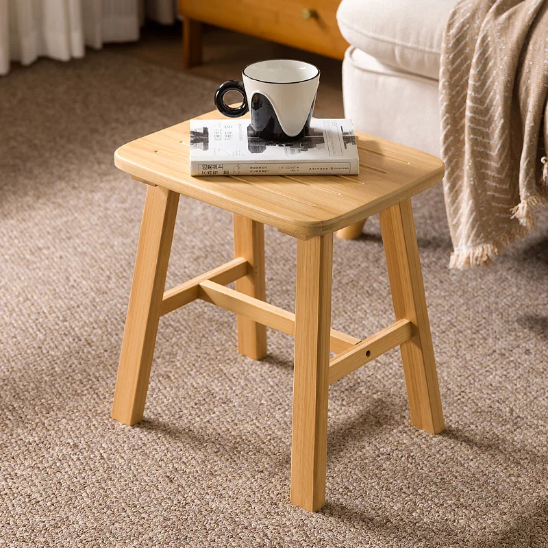 Durable Stool small bench small square stool children adult small stool bathroom living room bamboo stool shoe stool shoe stool