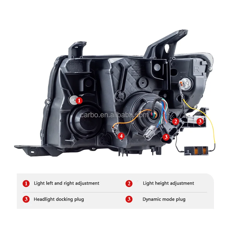 DK Motion LED المصابيح الأمامية لباجيرو V93 ل V97 ل Montero V87 V95 2009-2021 الرسوم المتحركة إشارة ديناميكية