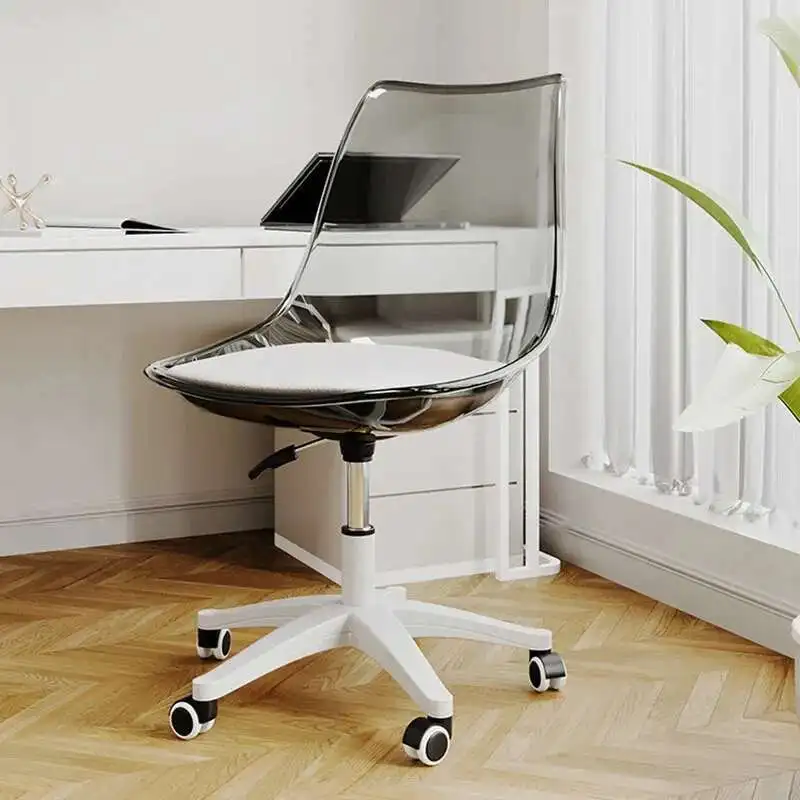 

Nordic Acrylic Office Chairs Home Backrest Computer Chair Modern Office Furniture Game Chair Lifting Swivel Learning Desk Chair