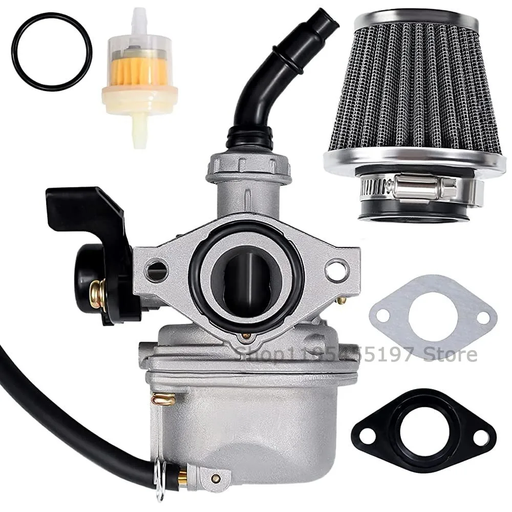 Motorcycle Carburetor Durable PZ19 19mm New Style Set  Air Filter for 50 70 90 110cc Universal ATV Off-Road Dirt Bike Motocross