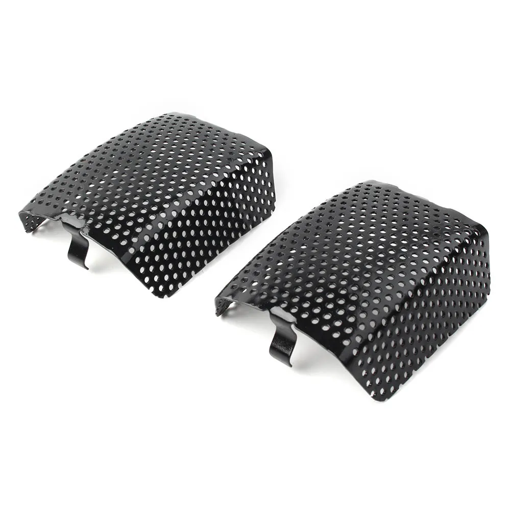 Black Steel Motorcycle Front Caliper Screen Inserts Cover For Harley V-Rod Touring Models 2008-2019 1Pair