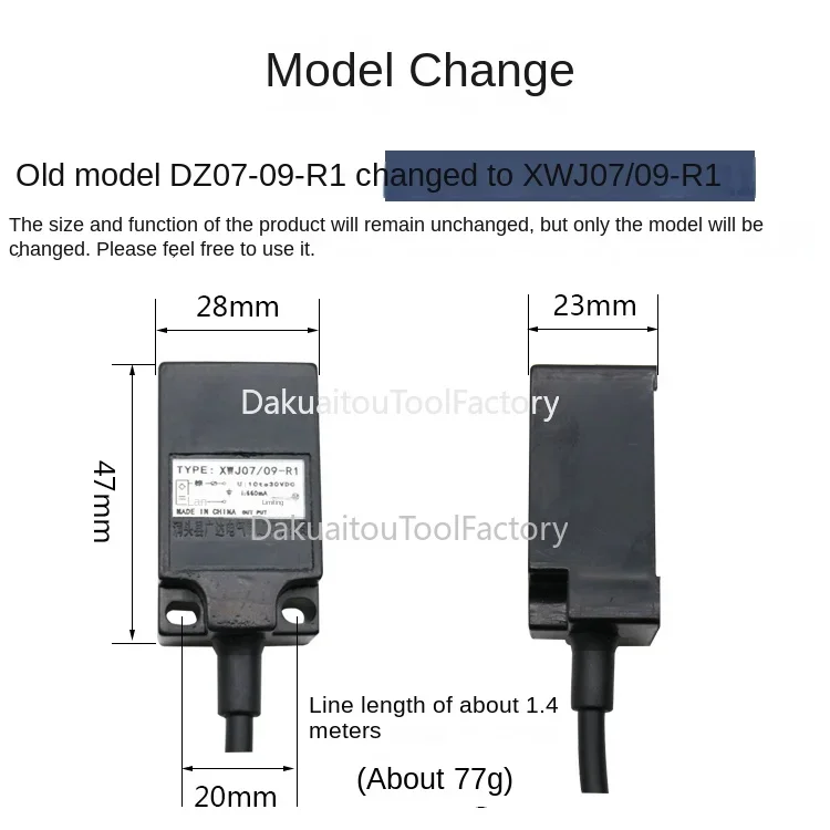 

Магнитный датчик приближения DZ07 XWJ07/09-R1 для мраморной резки