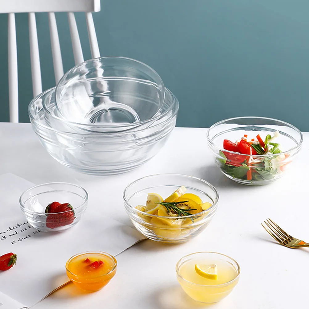 

6Pcs Glass Jelly Molds Transparent Pudding Bowls Dessert Containers for DIY Cakes Home Bakery Coffee Shop Jelly Mold