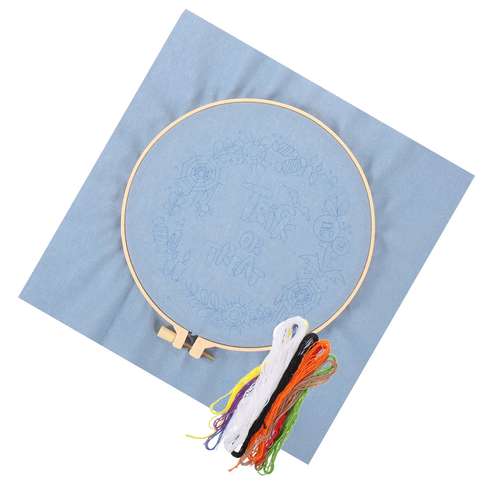 

Beginner Halloween Embroidery Set Cross Stitch Kit Unfinished Crafting Materials for Home Decor Gift Embroidery Kit