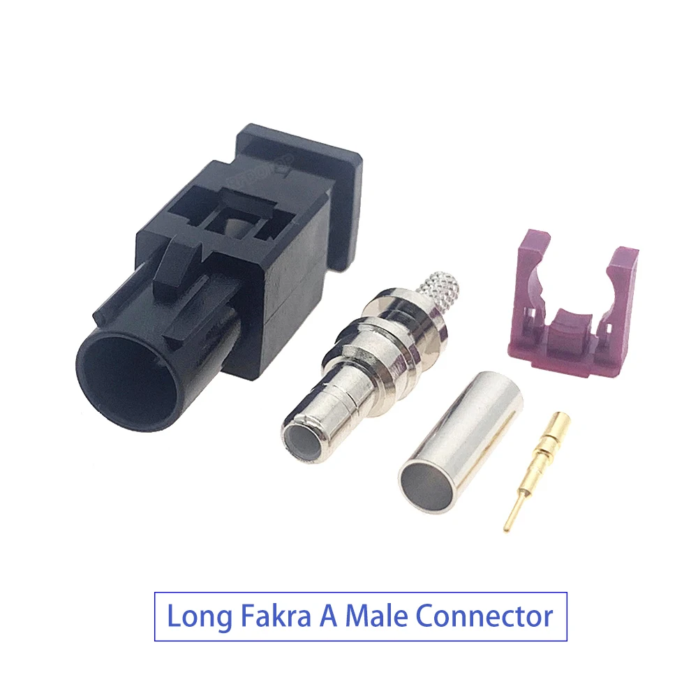 Extension Fakra A B C D E G H K Z Male Plug Crimp RF Coaxial Connector for RG316 RG174 Cable Car Radio FM GPS Antenna Adapter view 4
