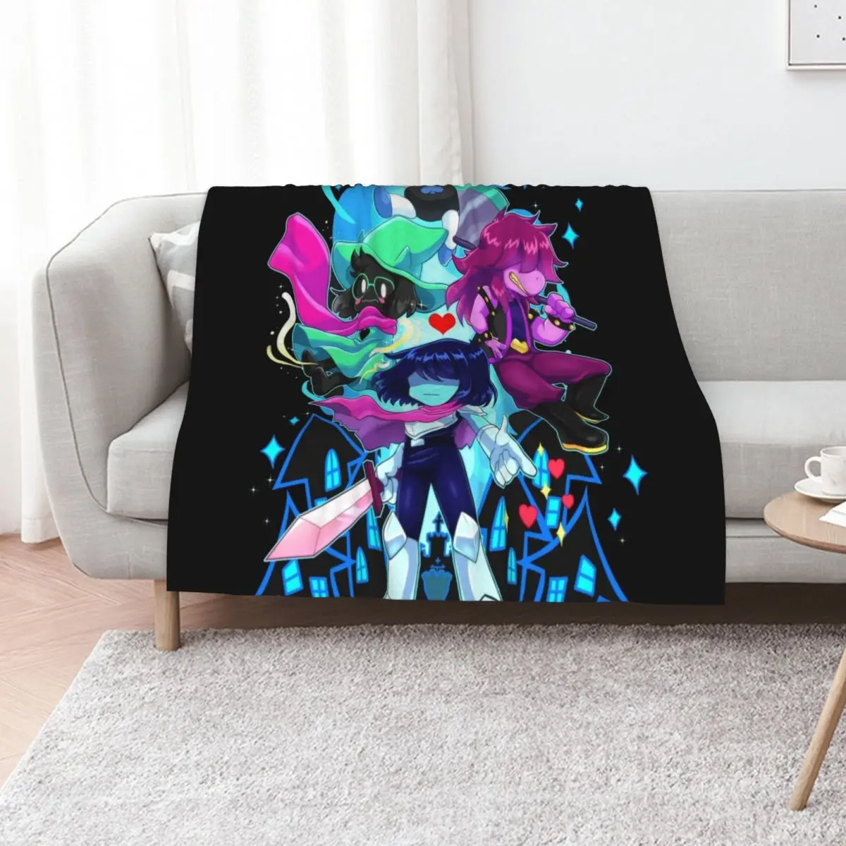 Love Delta Rune Sparkling Throw Blanket sofa bed manga Thins Bed linens Blankets For Sofas cosplay anime Blankets