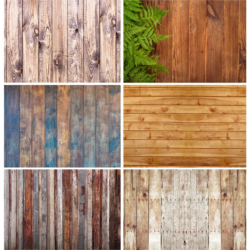 

SHUOZHIKE Art Fabric Wood Board Photography Backdrops Props Wooden Plank Floor Photo Studio Background 201119MKB-02