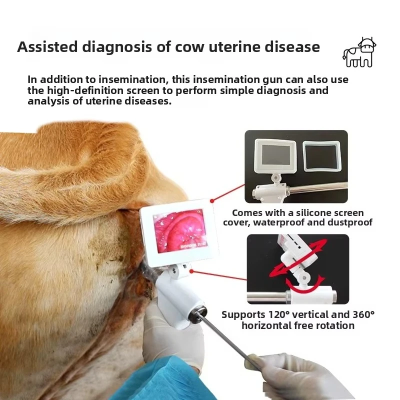 Visual disposable electric insemination for cattle breeding improvement breeding donkey frozen semen large size