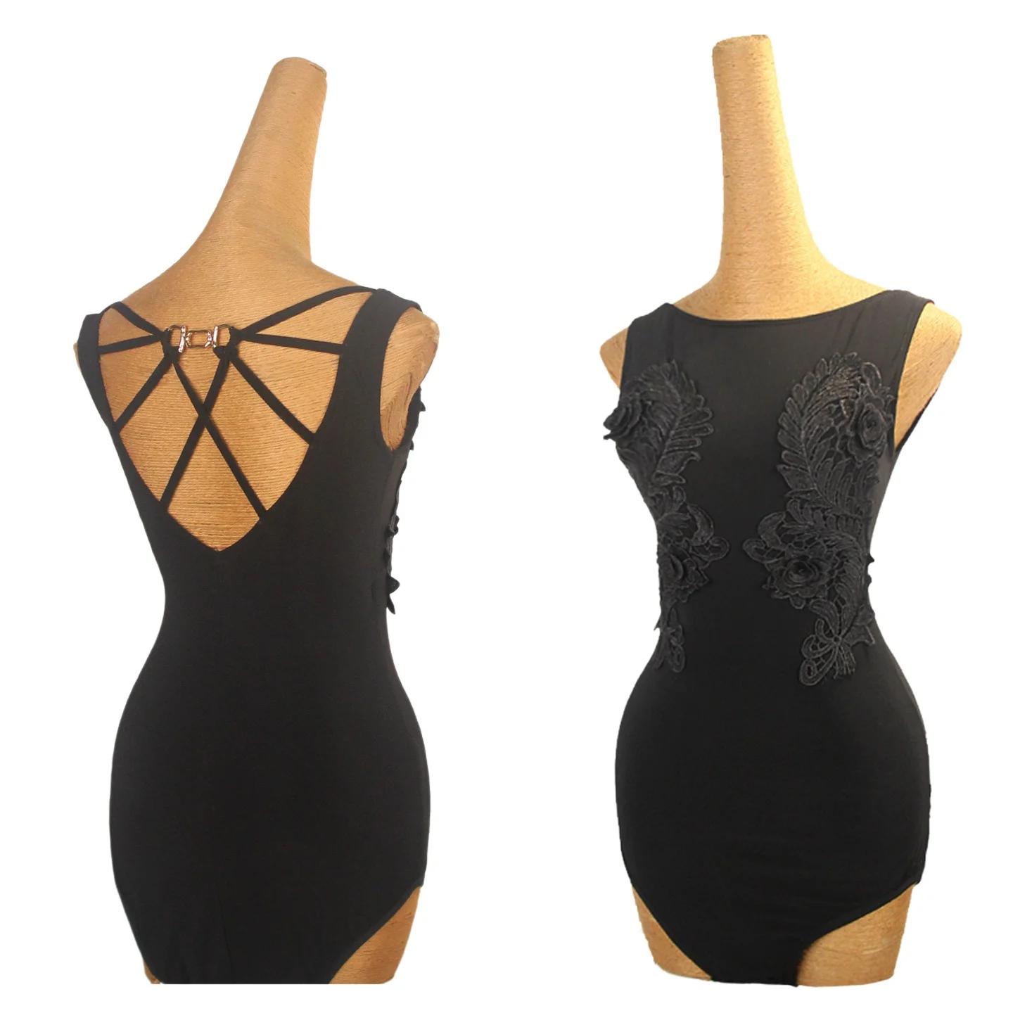 

Новый черный топ для похудения для латинских танцев, женский топ для танго, ча, румбы, профессиональная тренировочная одежда, сексуальные топы без рукавов с открытой спиной