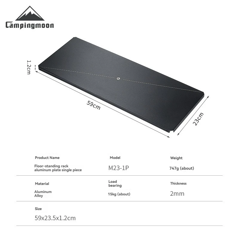 

Складной стол для кемпинга CAMPINGMOON M23-1P, столешница из алюминиевого сплава, комбинированный стол для пикника на открытом воздухе, потолочная панель