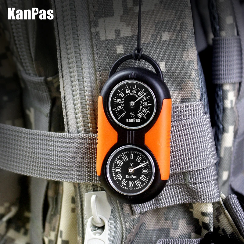 KANPAS Thermometer Compass Kit /Quality Thermohygrometer Kit / for Outdoor, Camping,Hiking,Trekking,hunting,LiveSaving,Survival