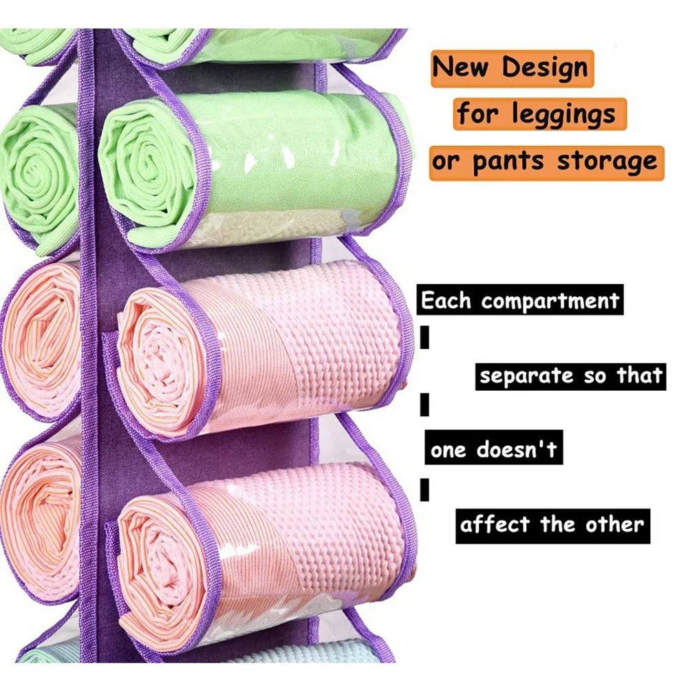 Hanging Legging Storage Bag Organizer Storage Foldable Jeans Yoga for Home Use