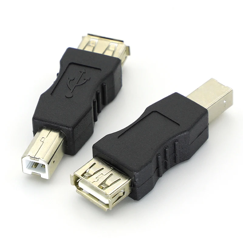 Adapter USB 2.0 Typ A Żeński na B Męski do Drukarki USB, Kwadratowy Konwerter/Adapter do Połączenia Publicznego Przewodzenia/Transmisji