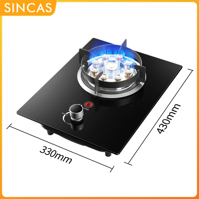 Embedded Liquefied Gas Stove Natural Gas Fierce Fire High Flame Single Stove Table Kitchen Hob Household Commercial Appliance