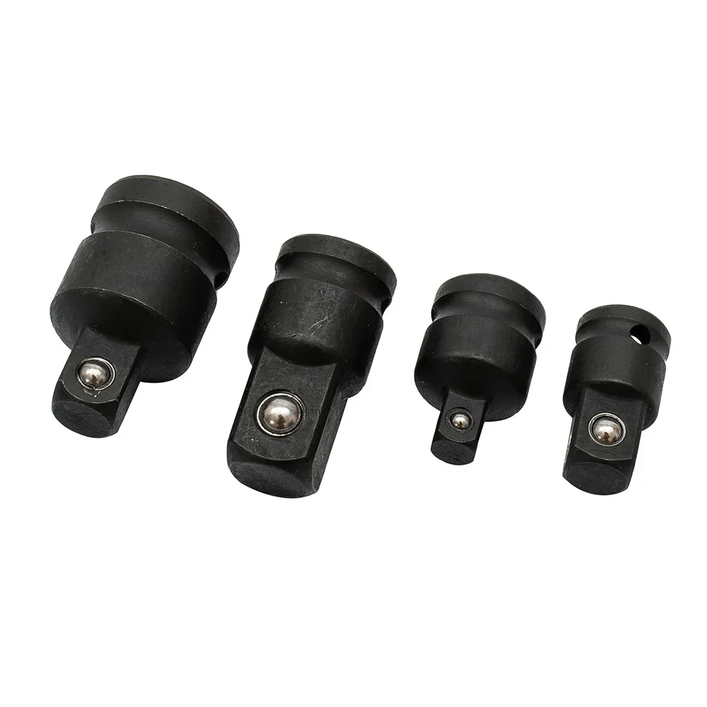 4pcs 1/4 3/8 1/2 Steel Air Impact Adapter Converter Socket Set Reducer Drive Ratchet Wrench Adapter Hand Tools Set