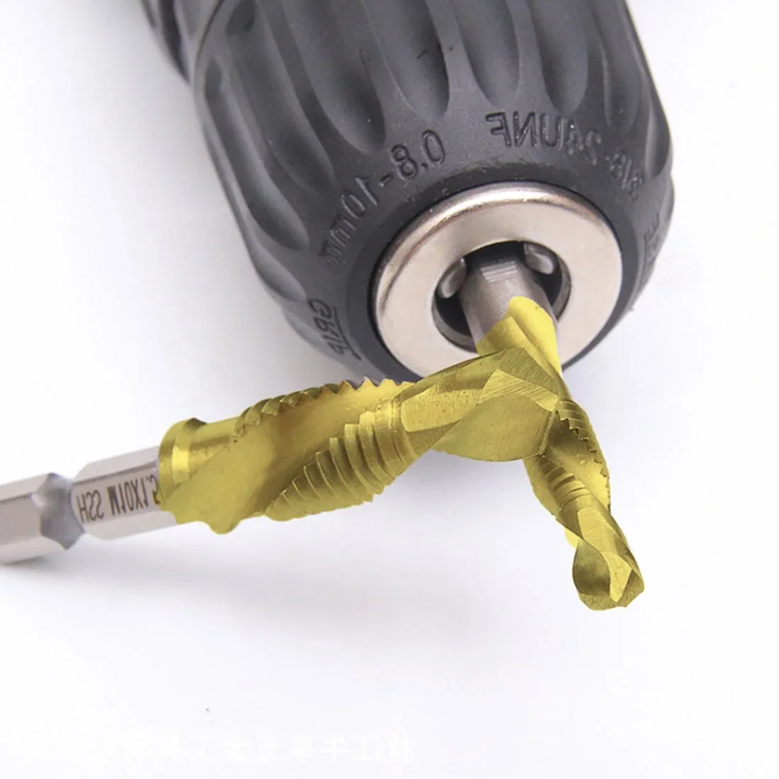HSS Thread Spiral Screw Metric Composite Tap Drill Bit 6pcs 1/4 Hex Shank  M3 M4 M5 M6 M8 M10 Woodworking Tool