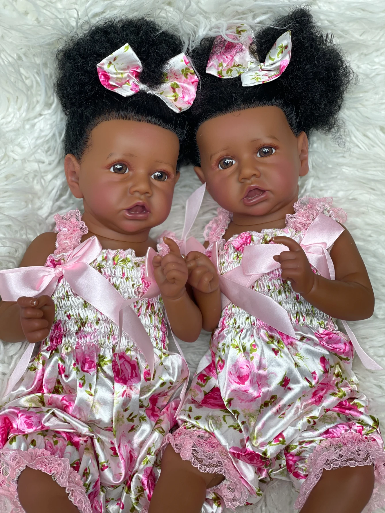 

16 Inch Dark Skin Saskia Reborn Girl Doll Baby Handmade Lifelike 3D Painted Skin Bebe Newborn Doll For Children Gifts