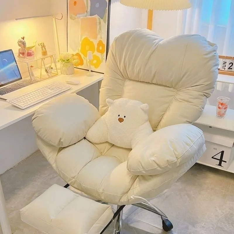 Lazy computer sofa chair home comfortable sedentary reclining back book desk chair live streaming host live stream chair 、